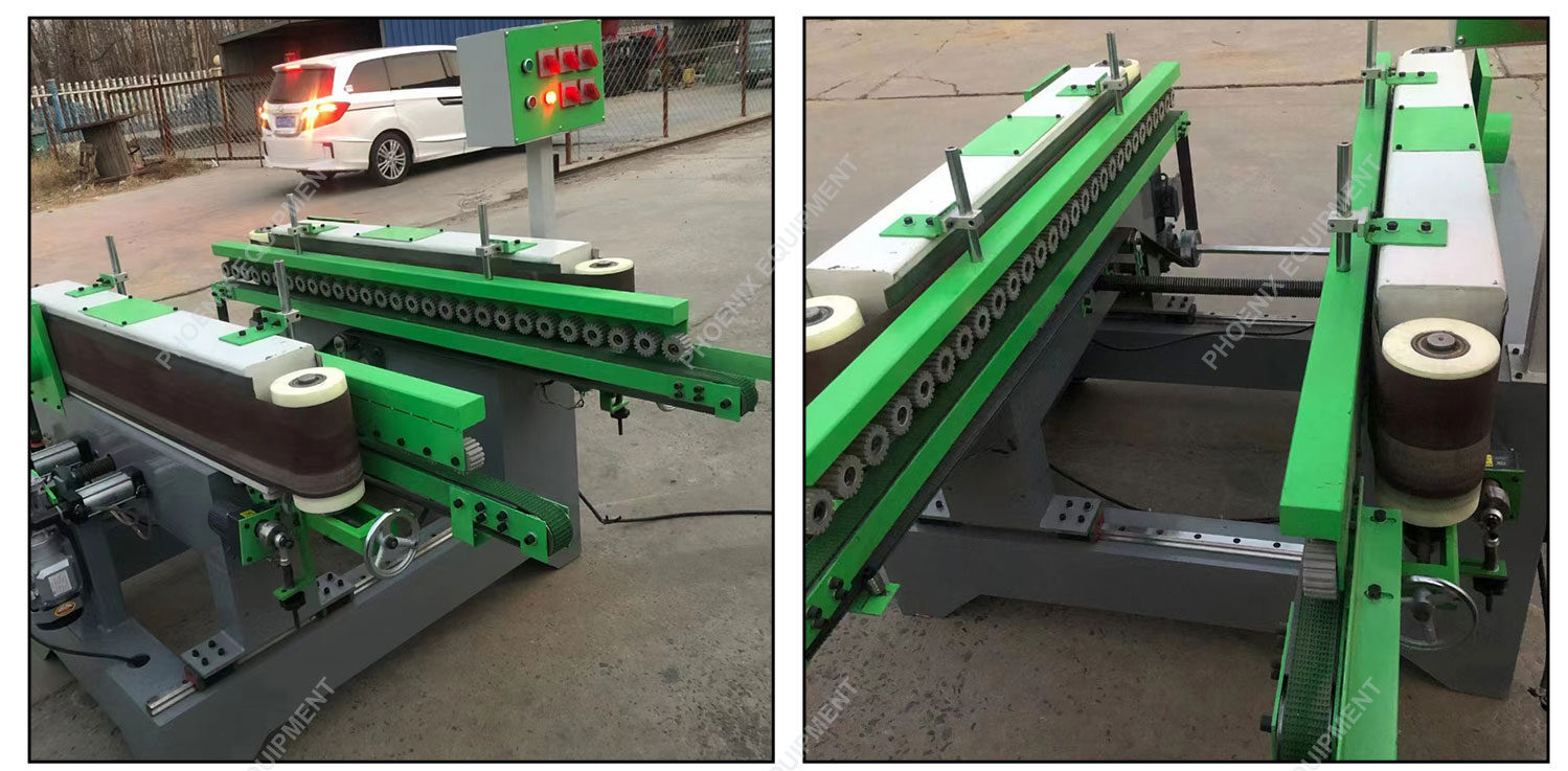 Fully automatic double-sided side linear sanding machine door edge sanding belt machine