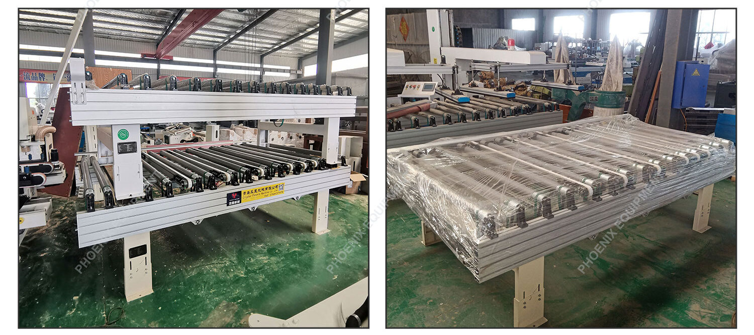 Stainless steel multi roll automatic conveying equipment for wooden door automatic production line
