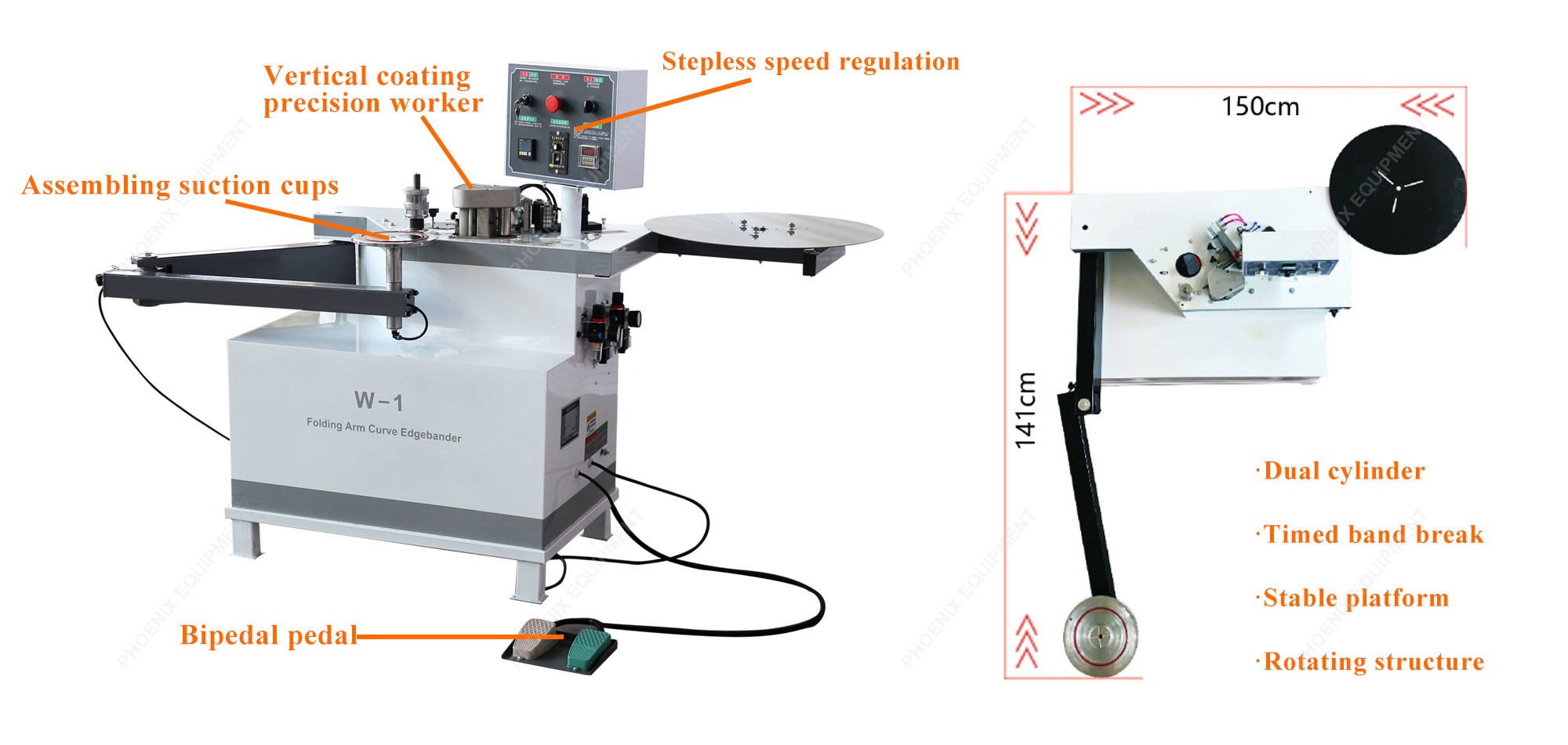 semi-automatic curve edge banding machine w1 woodworking folding arm edge bander for sale