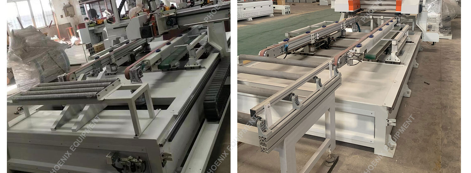  Woodworking CNC Automatic Wood Door Wooden Panel Four Side Edge Cutting Saw