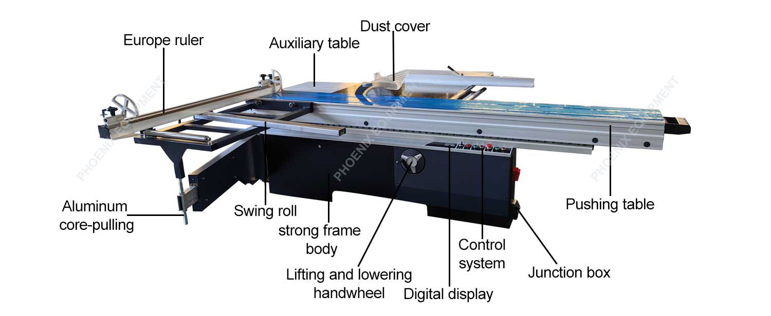 multi-function push table saw table panel saw 