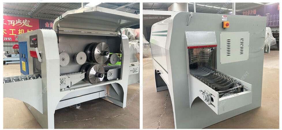 Multi blade saw mechanical round wood integrated machine automatic cutting machine