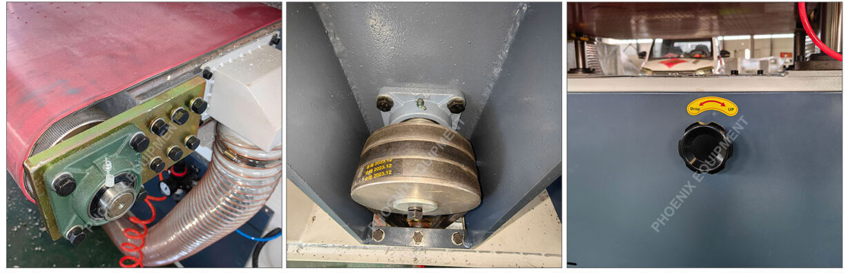 6-14m/min Conveying speed sanding machine wood floor cabinet door sander with vacuum