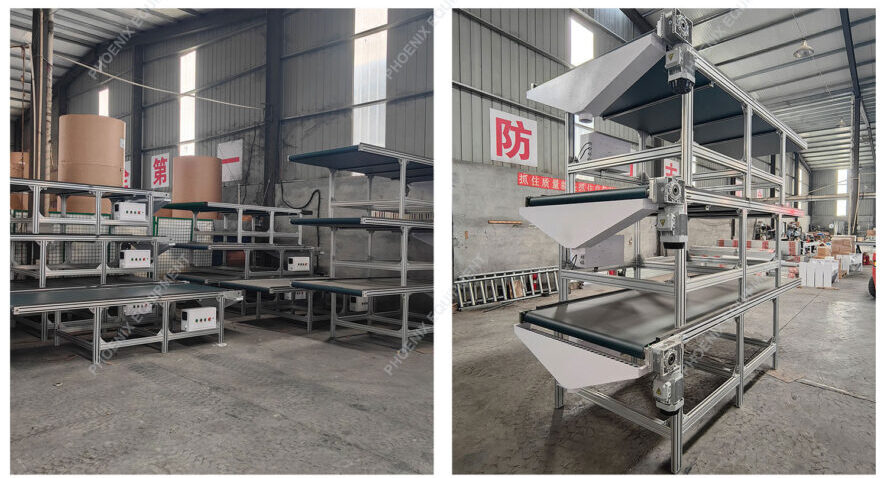 Wood Auto Loading Roller table Adjustable speed belt conveyor for cnc router machine price