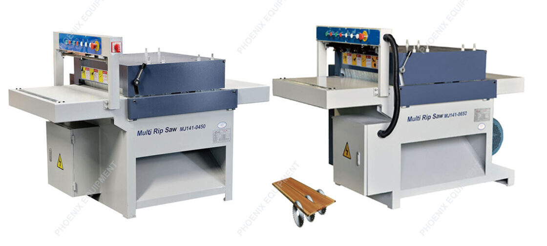 Adjustable cutting width multi rip saw blade wood slices cutting machine for sale