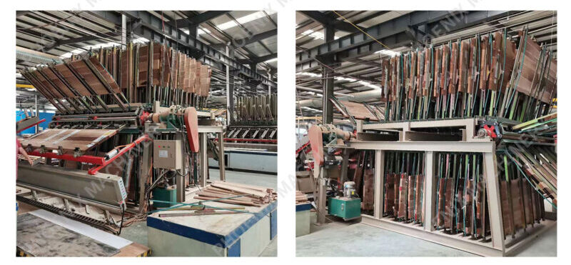 Woodworking solid wood block board timber door pneumatic hydraulic rotary clamp carrier carriers composer press pressing machine										
