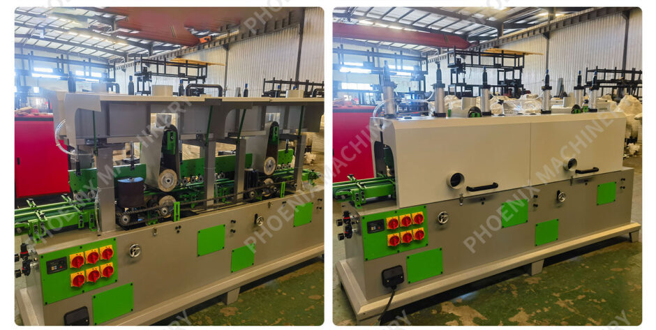  Fully automatic four-sided chamfering sander solid wood square strip polishing machine