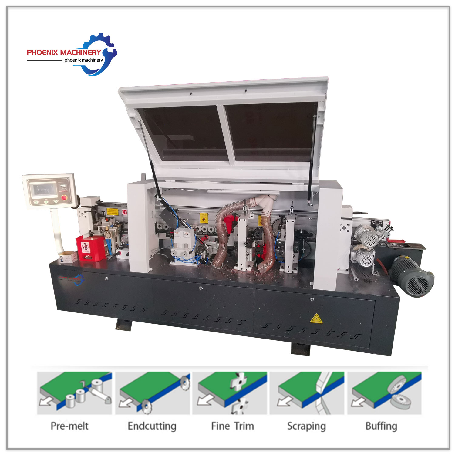 automatic edge bander machine for carpentry Furniture latest product edge banding machine line automatic 6 functions edge bander machine