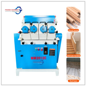 Four belt round rod sander Staircase handrail round bar sanding equipment