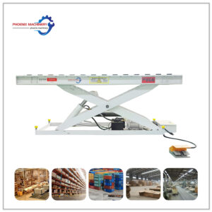 Hydraulic Electric Lifting Table (with roller device) for wood panel loading