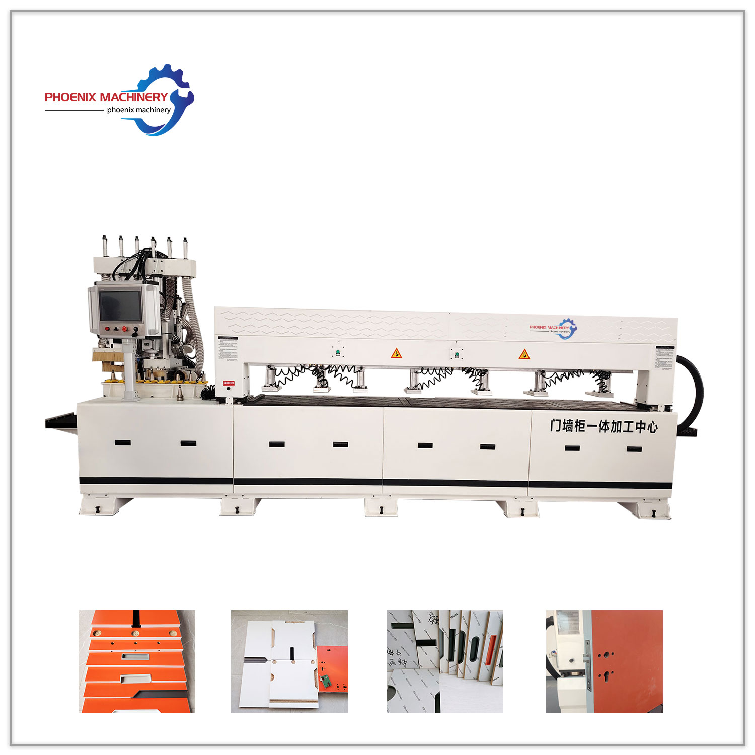 Wood Boring Machine CNC Drilling And Milling Center Automatic horizontal CNC Drilling & Milling Machining Center With Eight tool libraries