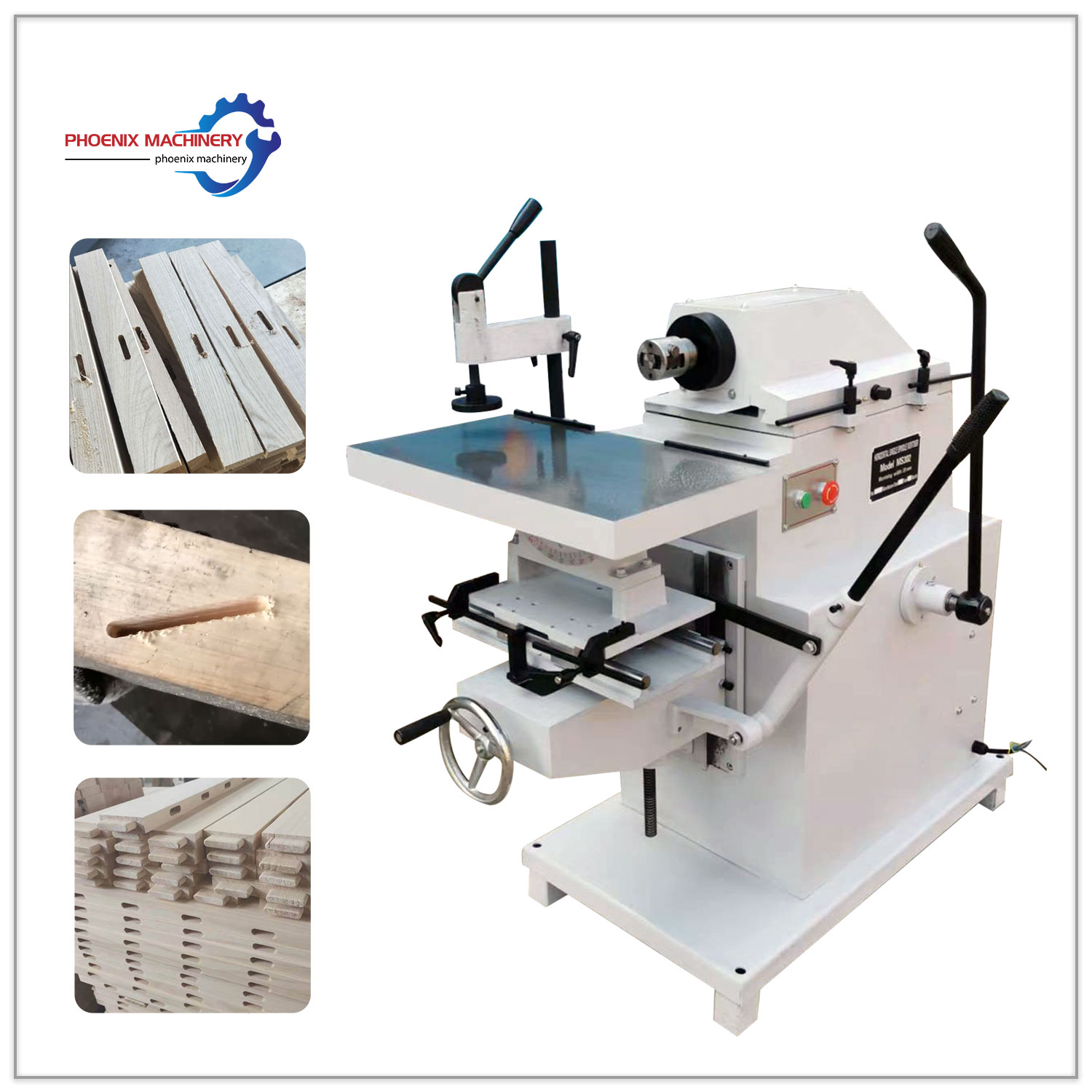 Horizontal single spindle industrial wood mortiser mortising machine Max mortising length 200mm Tiltable at 30 degrees Single Head Mortiser Boring Machine