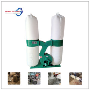 4kw 5.5hp dust collector with two bags